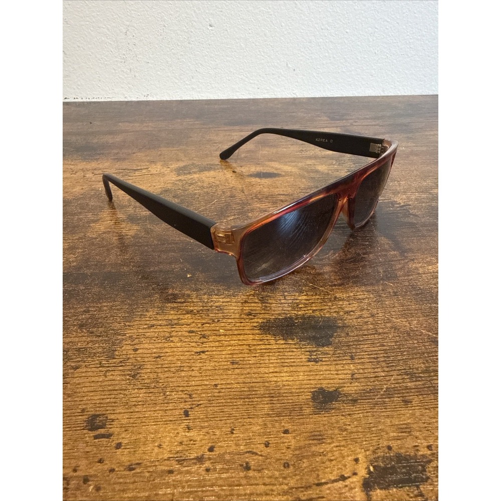 Vintage Square Aviator Sunglasses – Tortoise Shell Front / Black Arms – KOREA